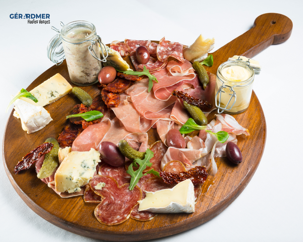 Planche Apéritif En Porcelaine Blanche Nerthus - Plateau De Service Pour Fromages, Charcuterie, Fruits, Fêtes
